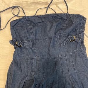 Free People Spaghetti strap Flare Overalls jeans super cute